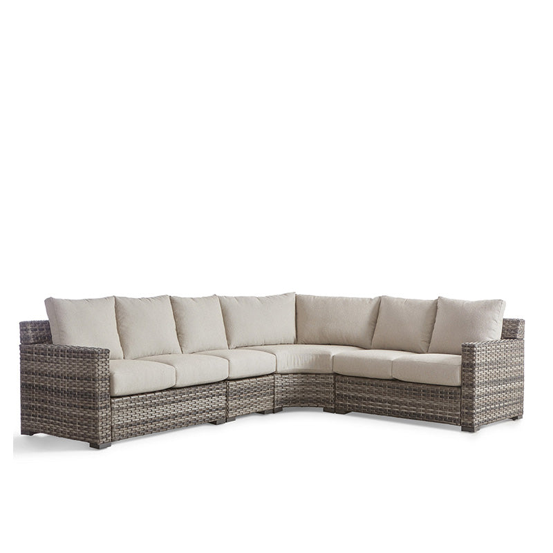 South Sea Rattan New Java Resin Wicker 4-Piece Outdoor Sectional Set