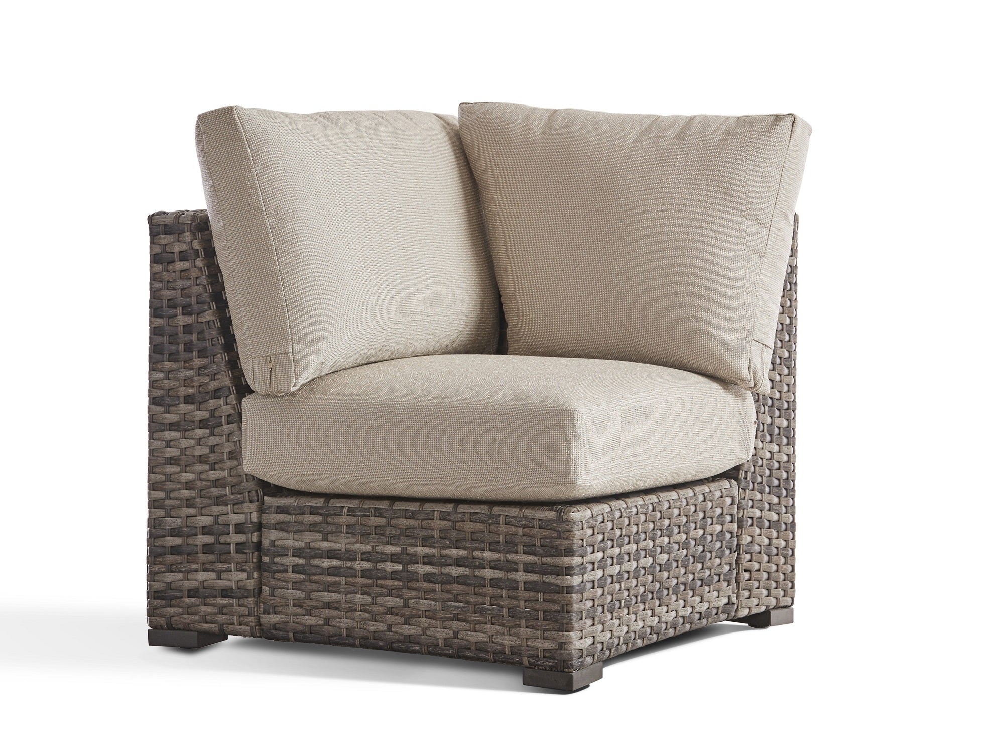 South Sea Rattan New Java Resin Wicker Outdoor Square Corner Chair