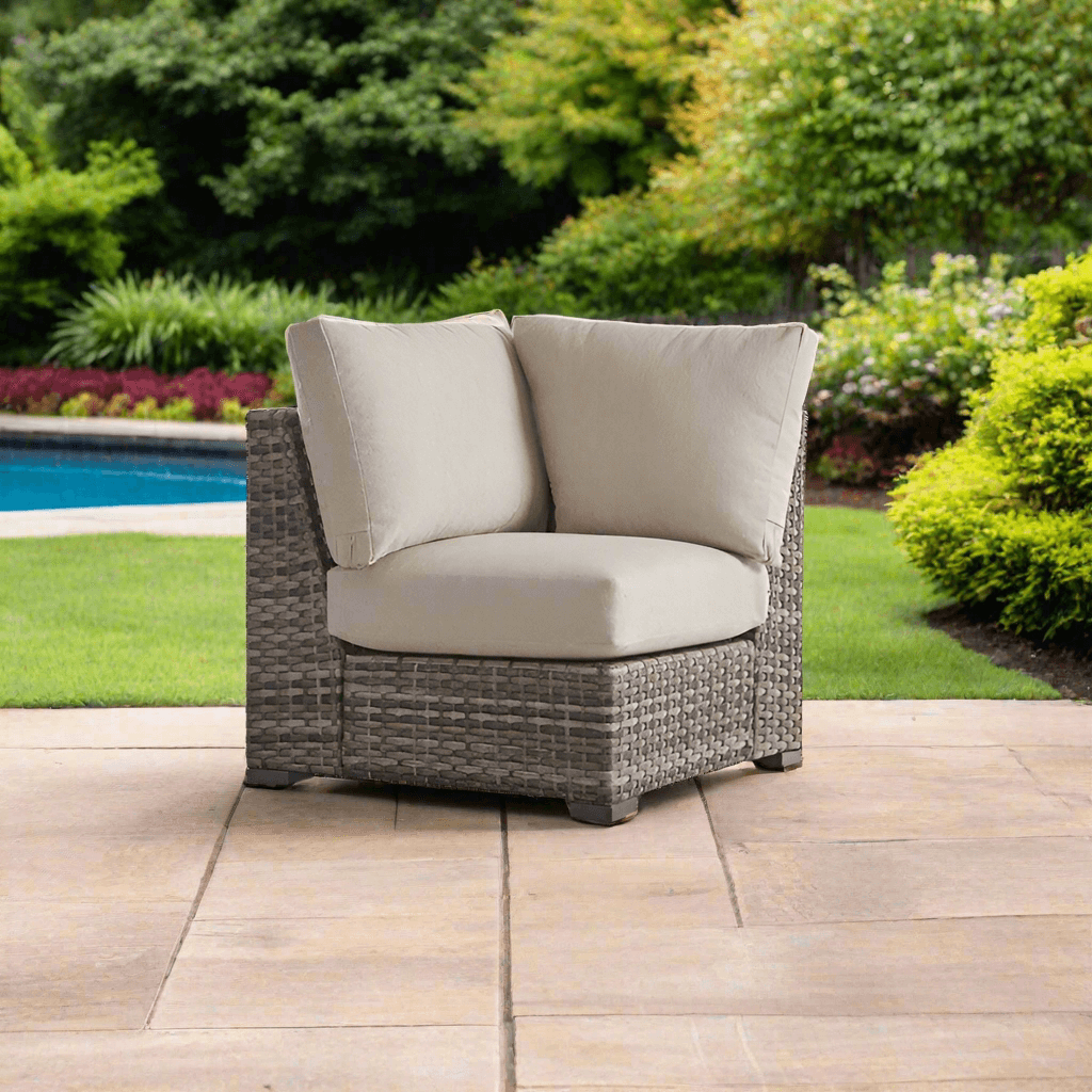 South Sea Rattan New Java Resin Wicker Outdoor Square Corner Chair