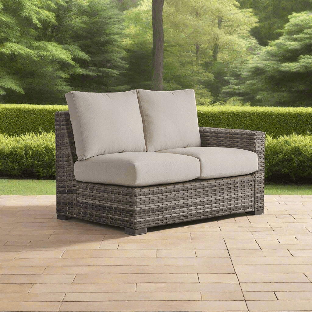 South Sea Rattan New Java Resin Wicker Outdoor Right Arm Facing Loveseat