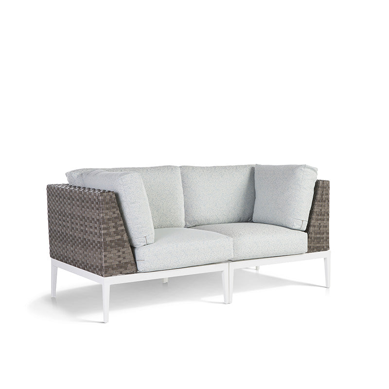 South Sea Rattan Stevie Aluminum Outdoor Settee