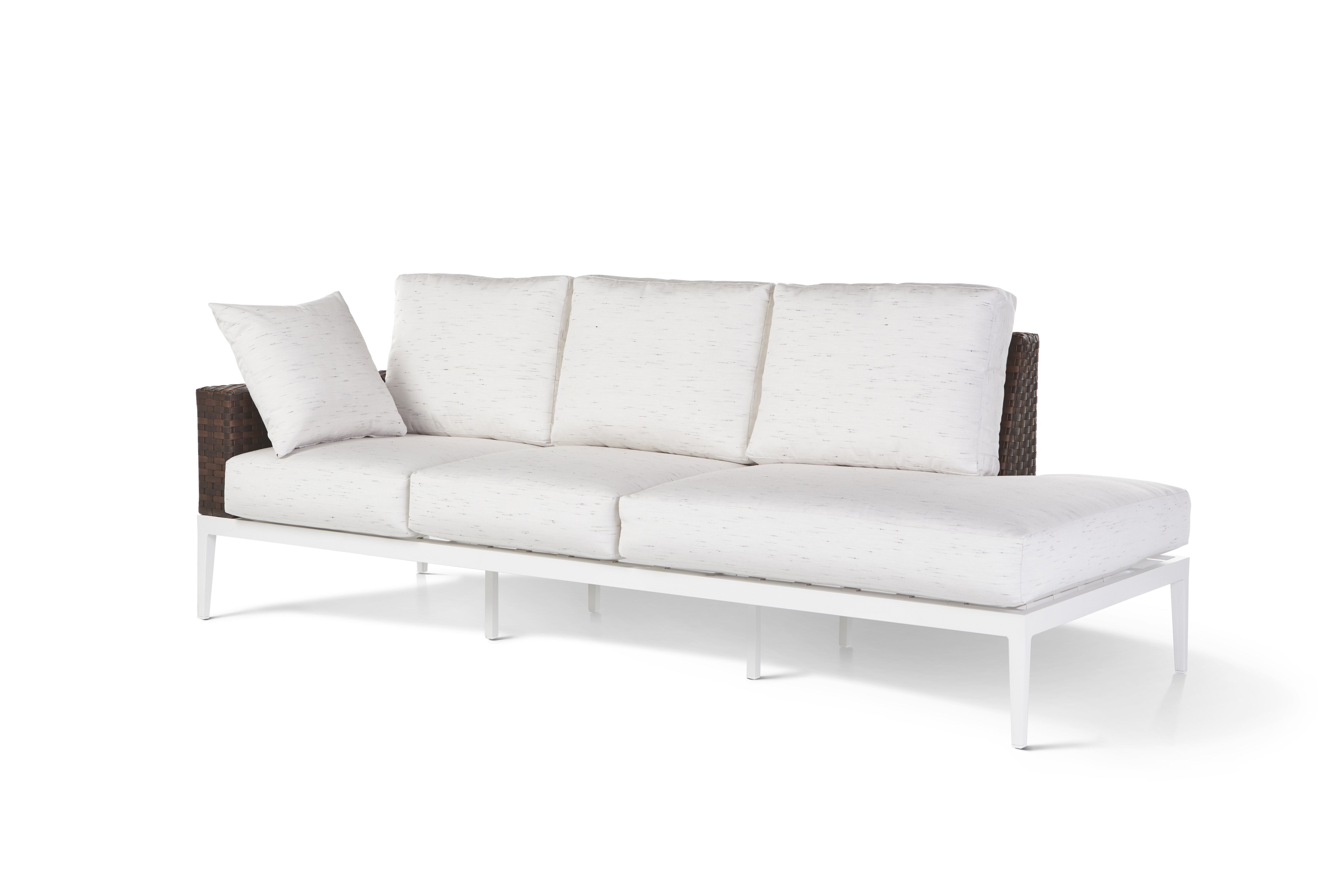 South Sea Rattan Stevie Aluminum Outdoor Right-Side Facing Sofa Chaise