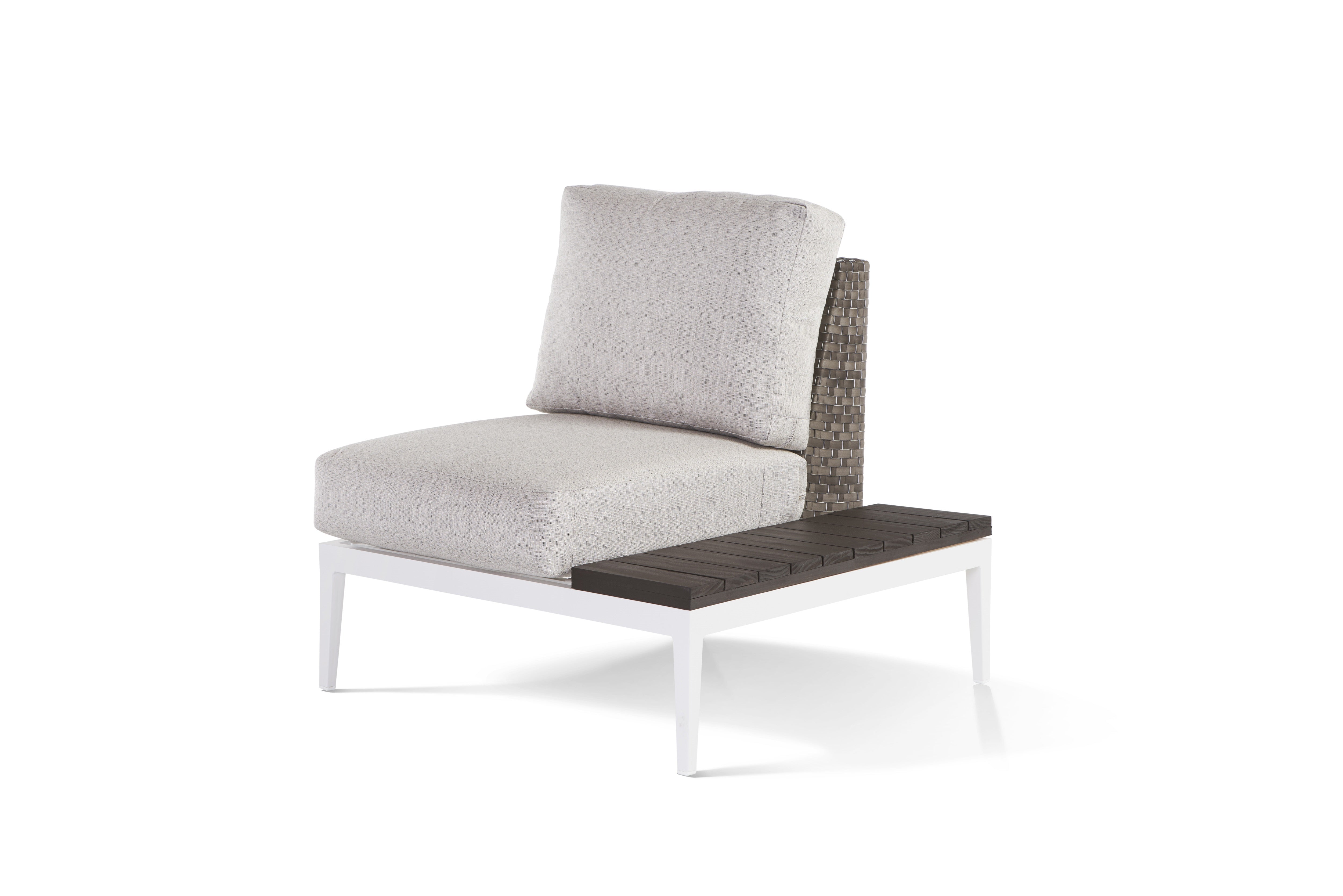 South Sea Rattan Stevie Wicker Lounge chair With Right Side Table
