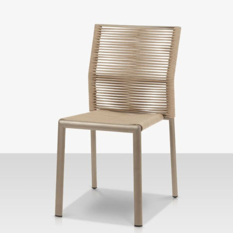 DecoScape Avalon Aluminum Rope Outdoor Dining Side Chair