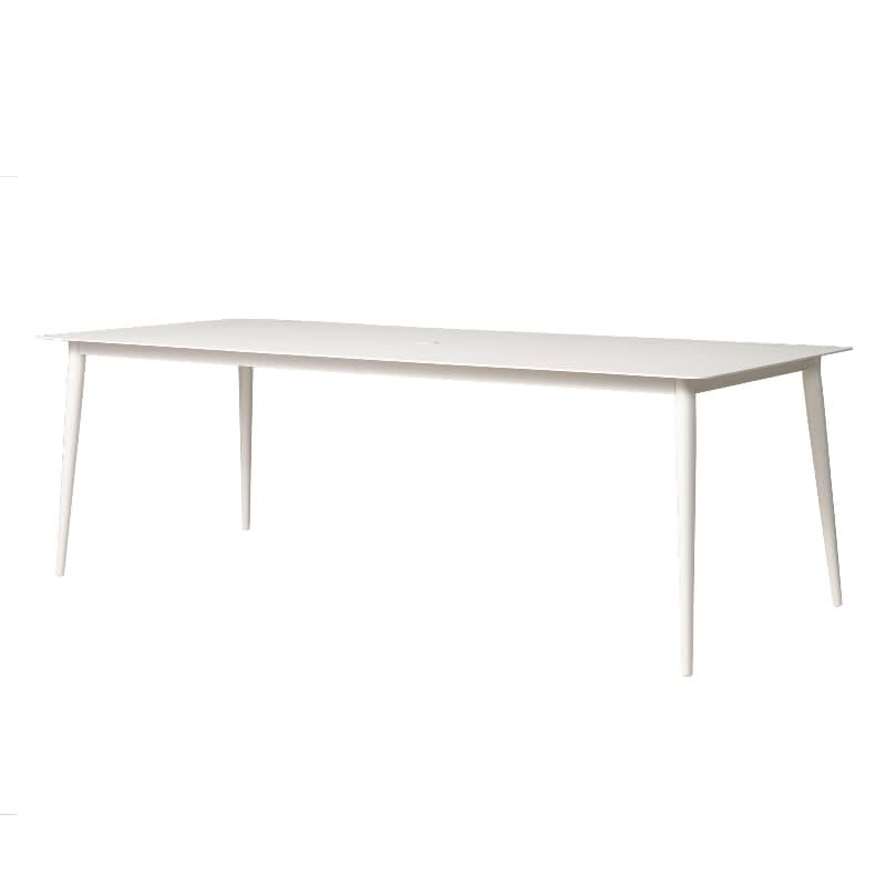 Lloyd Flanders Albany All-Aluminum Frame 86" Rectangular Umbrella Table