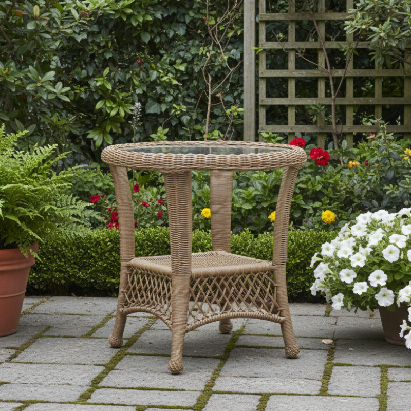 South Sea Rattan Savannah Wicker Outdoor End Table