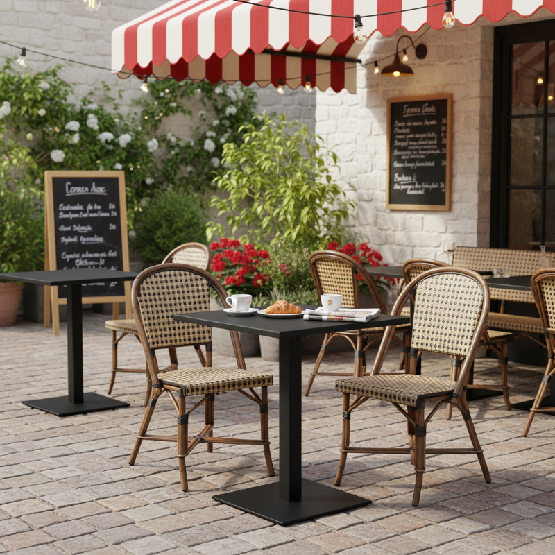 Lloyd Flanders Shore All-Aluminum Frame 28" Square Bistro Table