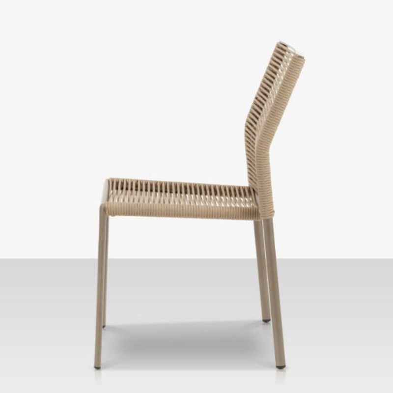 DecoScape Avalon Aluminum Rope Outdoor Dining Side Chair