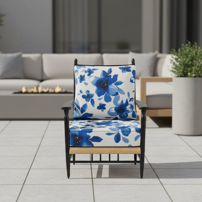 Lloyd Flanders Low Country Woven Vinyl Outdoor Lounge Chair