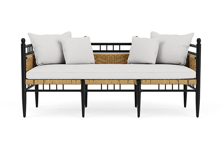 Lloyd Flanders Low Country Woven Vinyl Outdoor Garden Bench