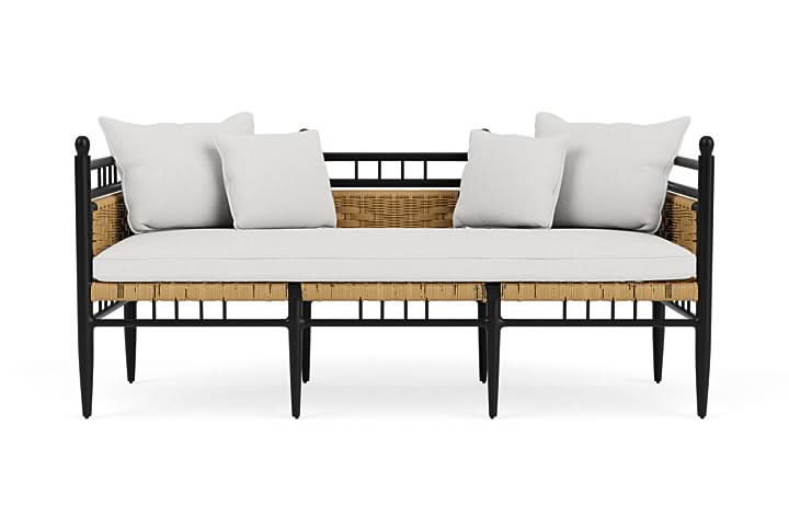 Lloyd Flanders Low Country Woven Vinyl Outdoor Garden Bench
