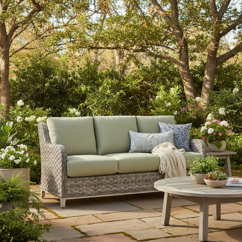 South Sea Rattan Grand Isle Wicker Outdoor Sofa