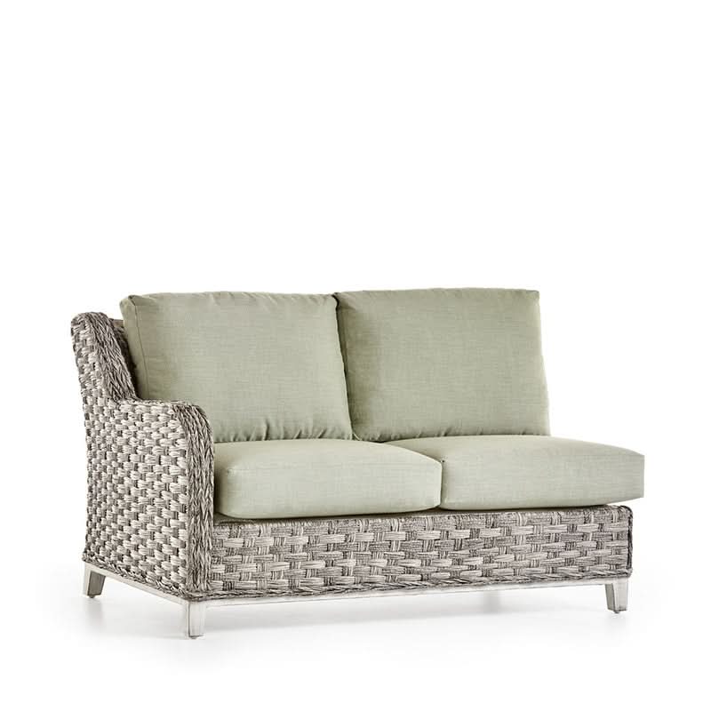 South Sea Rattan Grand Isle Wicker Outdoor Left Arm Facing Loveseat