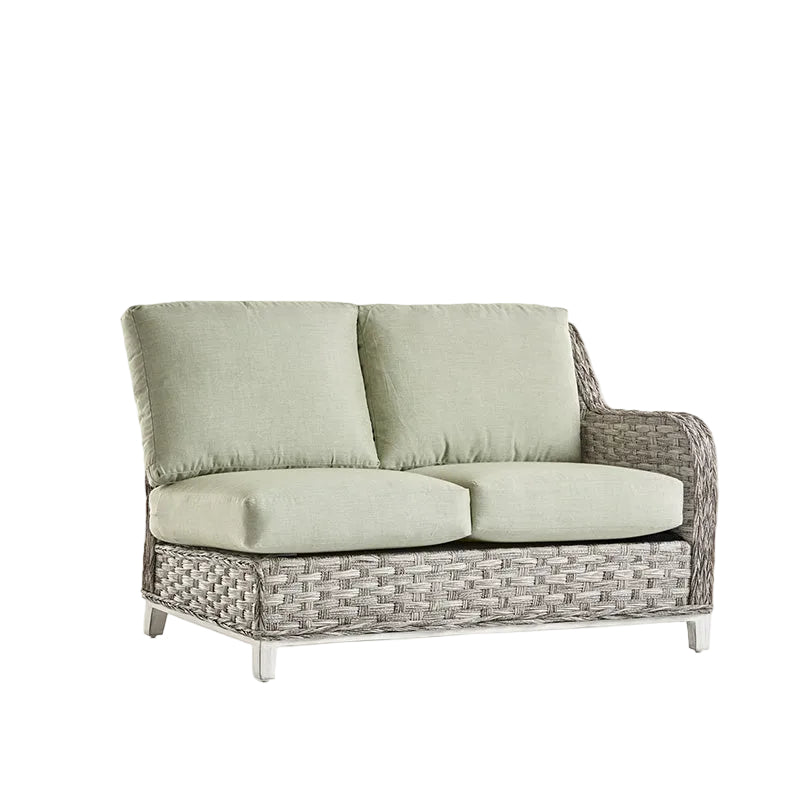 South Sea Rattan Grand Isle Wicker Outdoor Right Arm Facing Loveseat