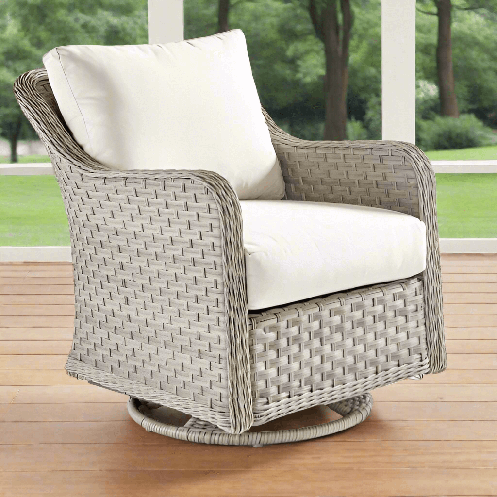 South Sea Rattan Mayfair Wicker Outdoor Swivel Glider