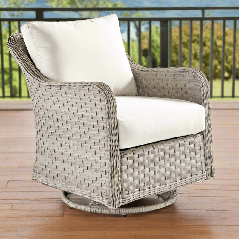 South Sea Rattan Mayfair Wicker Outdoor Swivel Glider