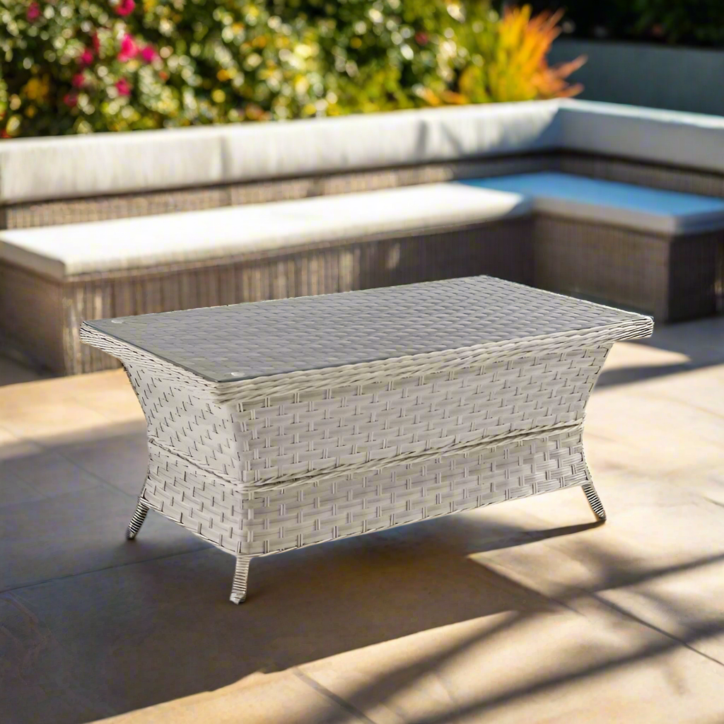 South Sea Rattan Mayfair Coffee Table with Glass Top