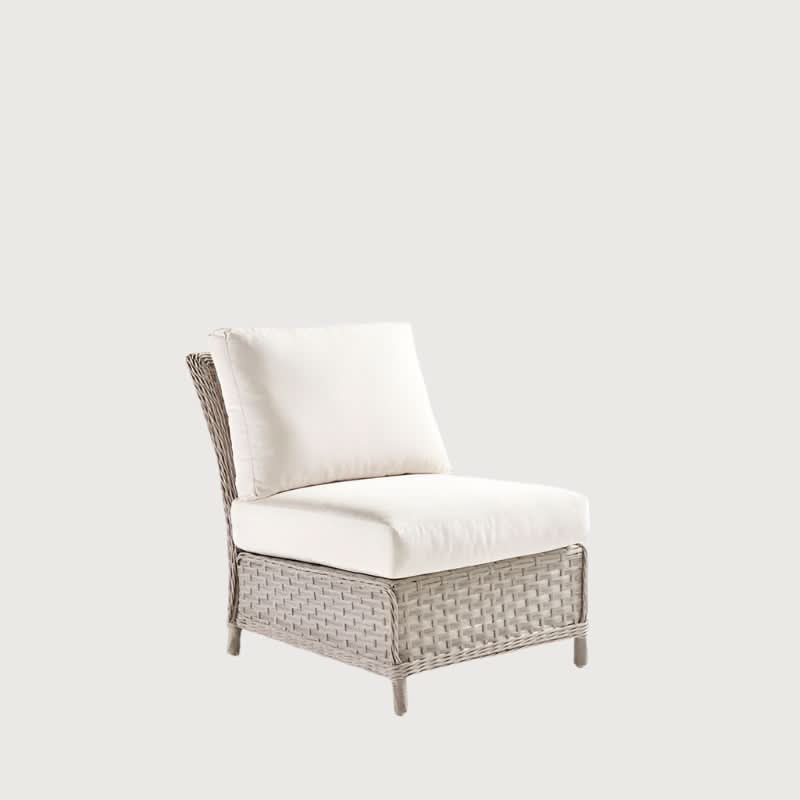 South Sea Rattan Mayfair Wicker Outdoor Armless Chair