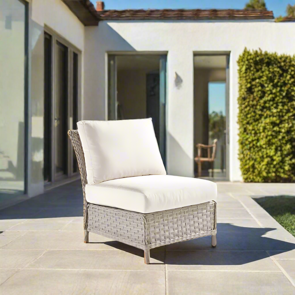 South Sea Rattan Mayfair Wicker Outdoor Armless Chair