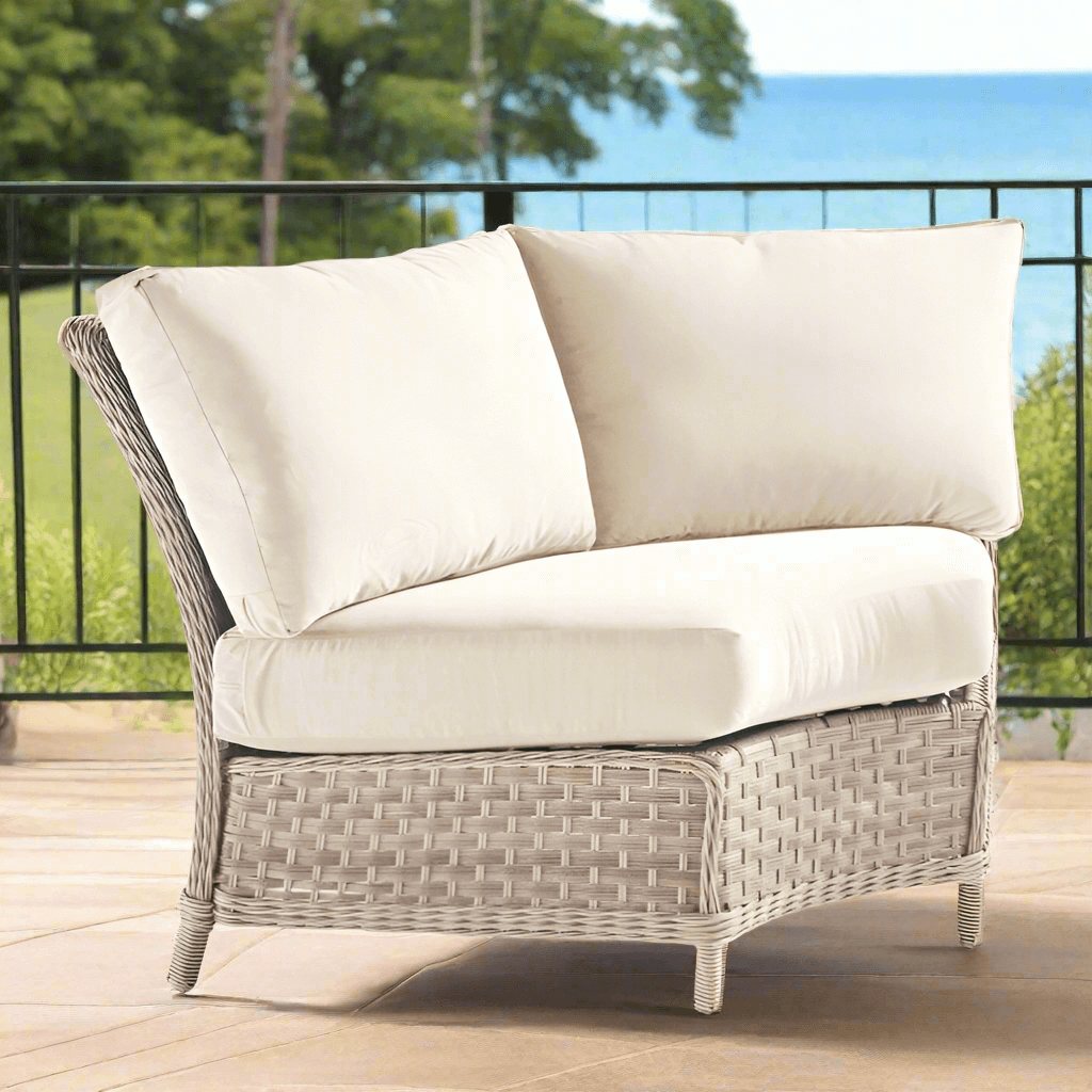 South Sea Rattan Mayfair Wicker Outdoor Sectional Wedge Corner