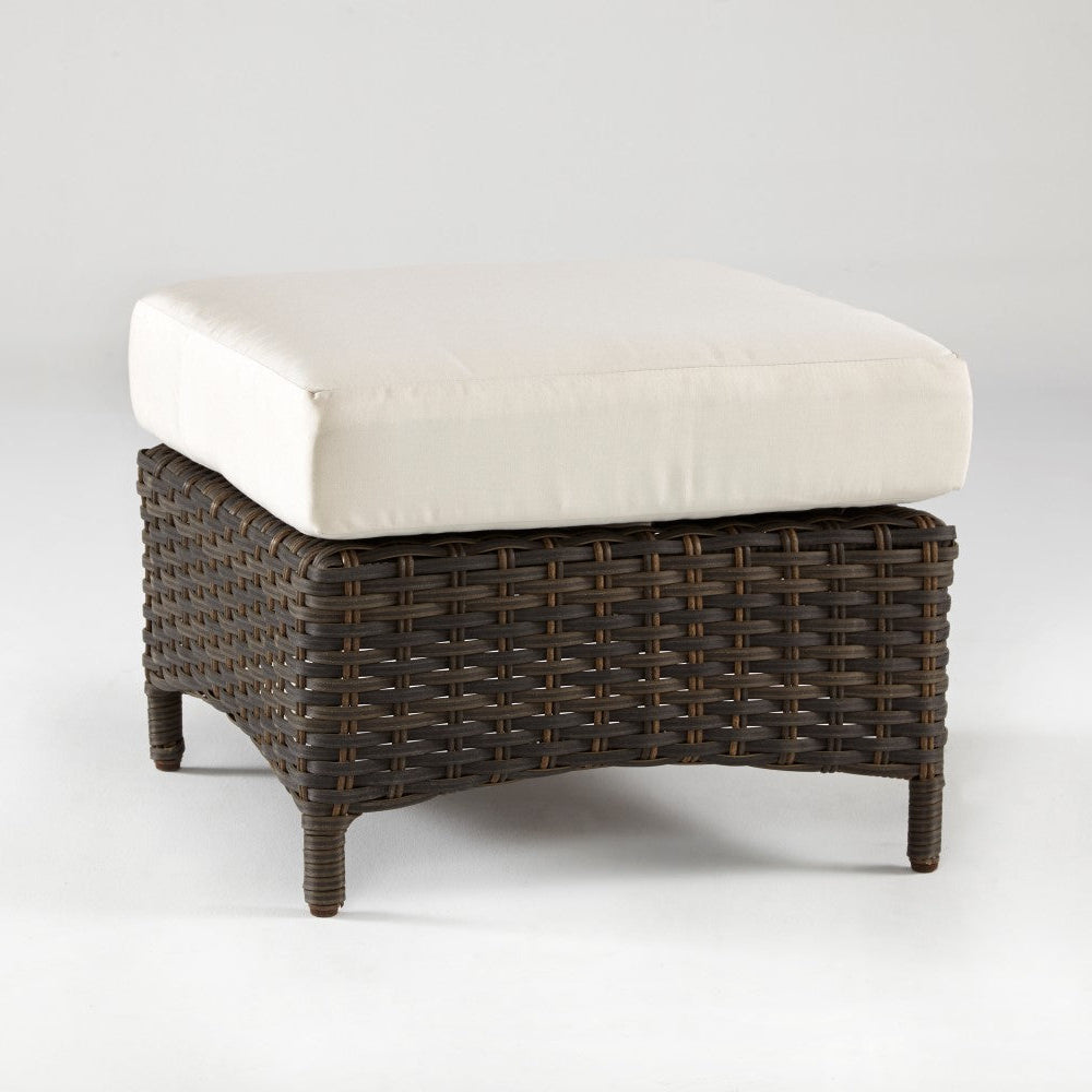 South Sea Rattan Panama Wicker Outdoor Ottoman