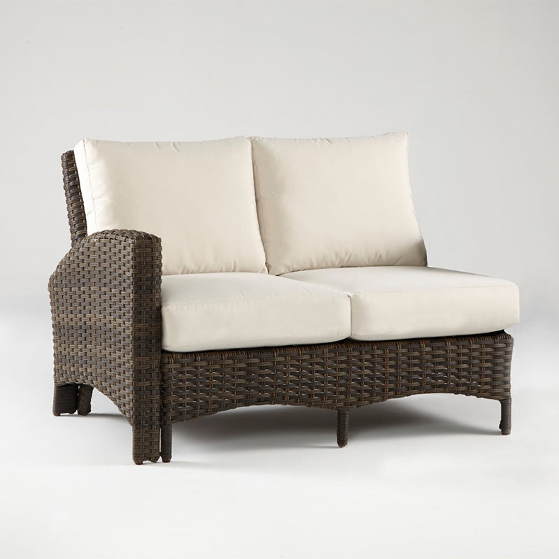 South Sea Rattan Panama Wicker Outdoor Left Arm Facing Loveseat