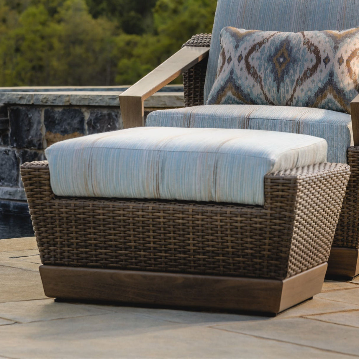 Lloyd Flanders Charisma Wicker Outdoor Ottoman