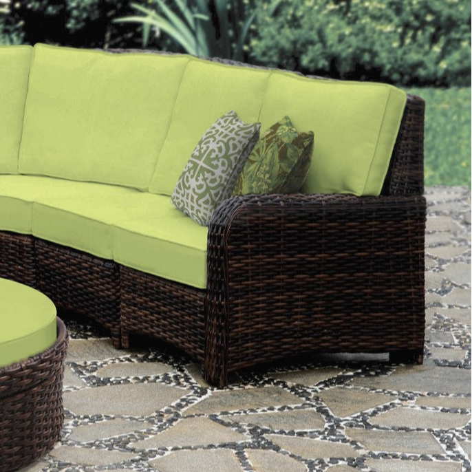 South Sea Rattan Saint Tropez Outdoor Wicker Sectional Right End