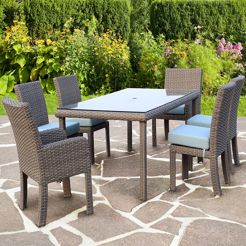South Sea Rattan Saint Tropez Wicker Outdoor Rectangular Dining Table