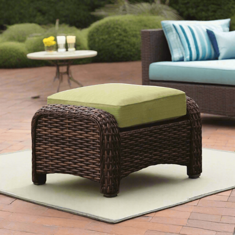 South Sea Rattan Saint Tropez Wicker Outdoor Ottoman
