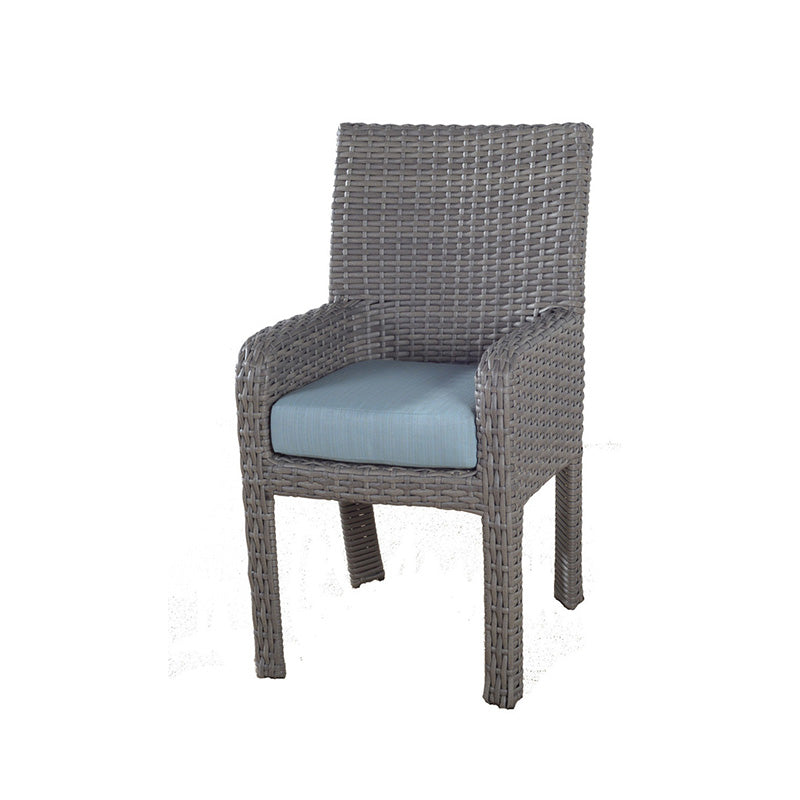 South Sea Rattan Saint Tropez Wicker Outdoor Dining Armchair