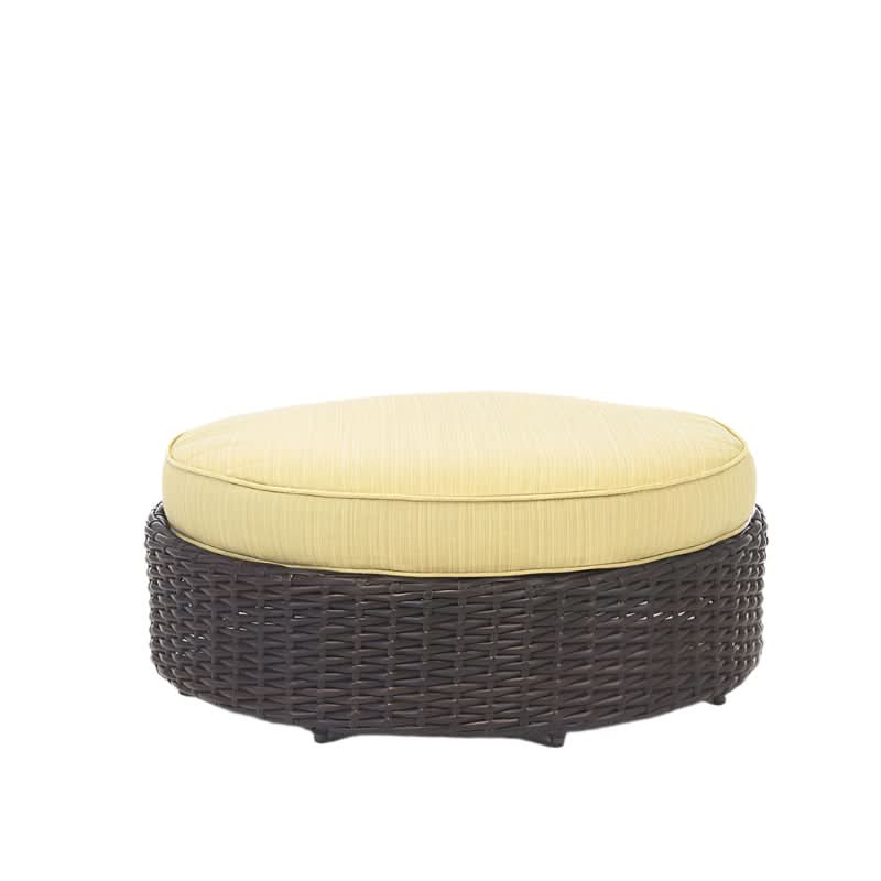 South Sea Rattan Saint Tropez Wicker Outdoor Round Ottoman