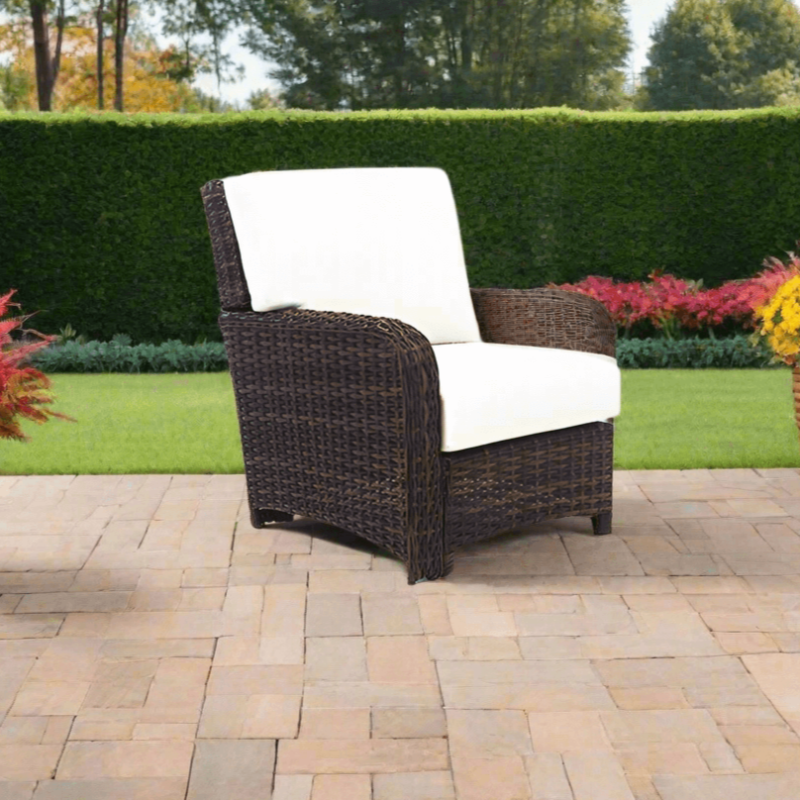 South Sea Rattan Saint Tropez Wicker Outdoor Left Arm Lounge Chair