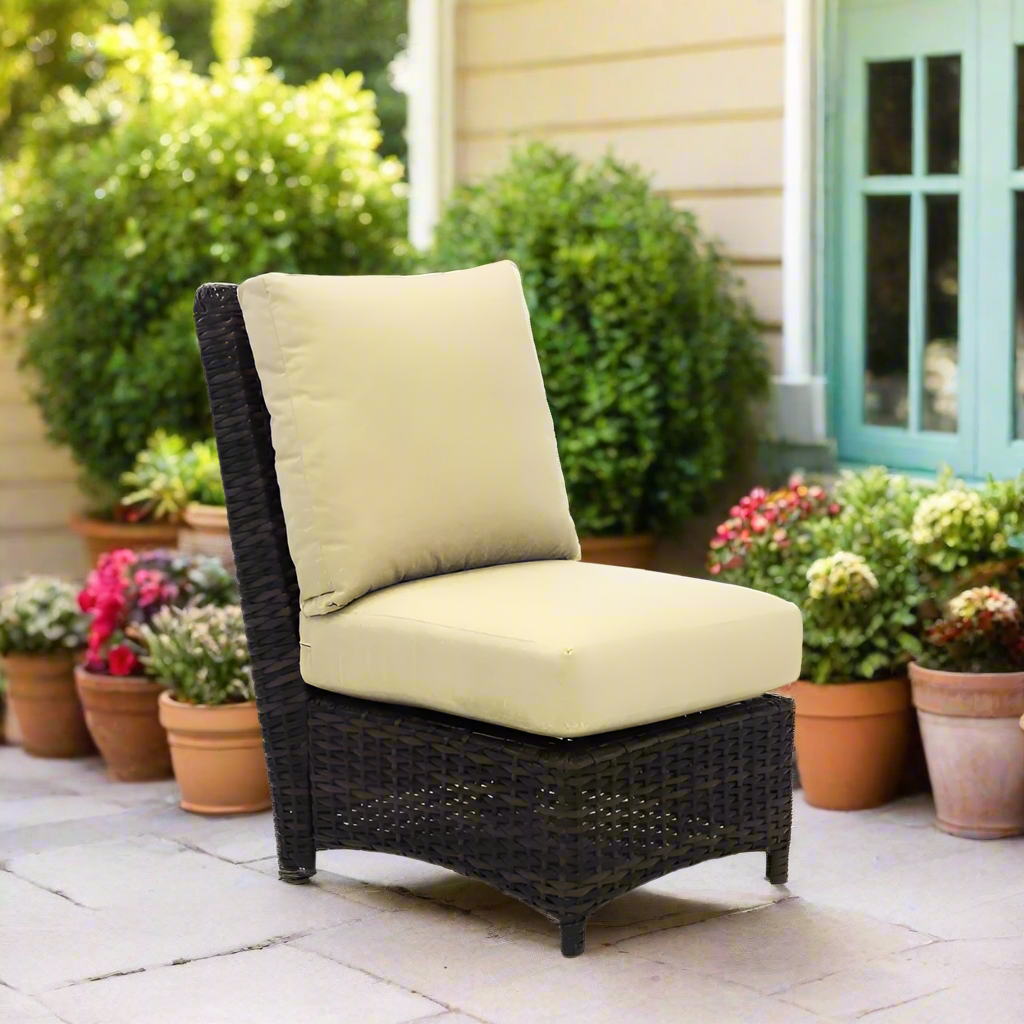 South Sea Rattan Saint Tropez Outdoor Wicker Sectional Armless