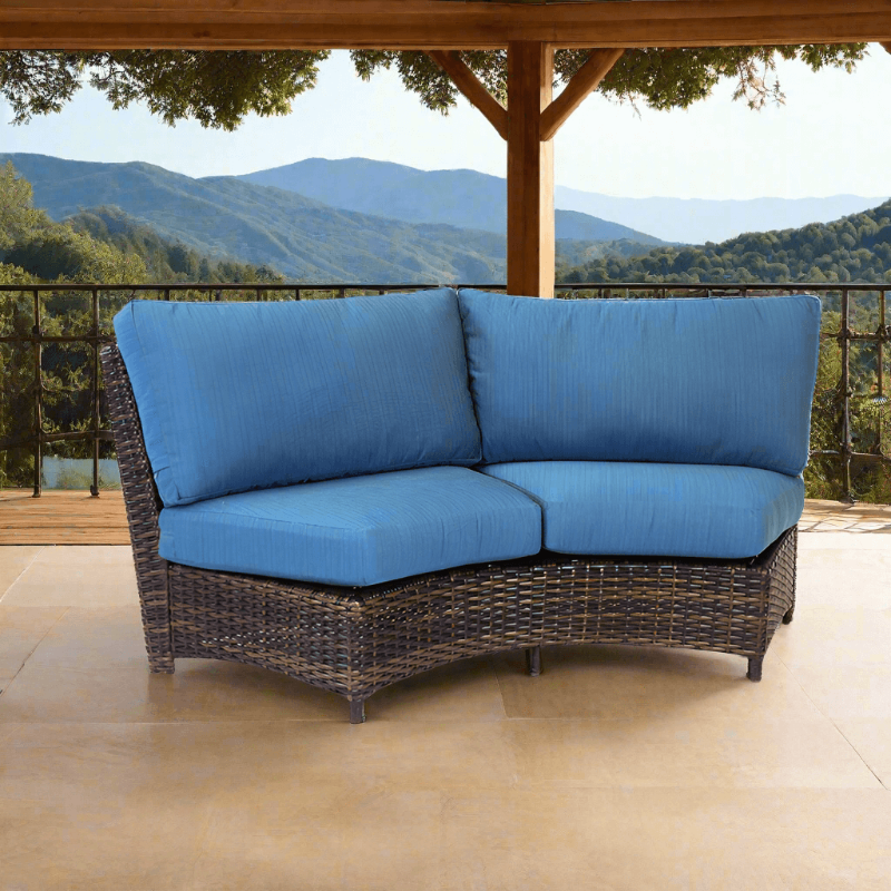 South Sea Rattan Saint Tropez Wicker Outdoor Curved Sectional