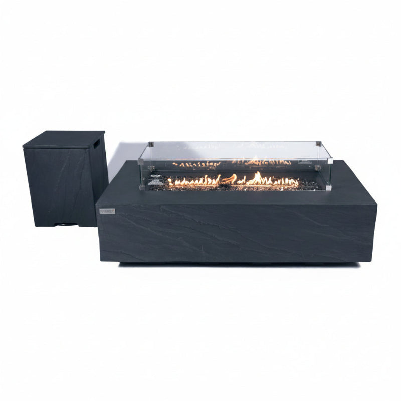 Elementi Plus Cape Town Glass Fiber Reinforced Concrete Outdoor Fire Pit Table