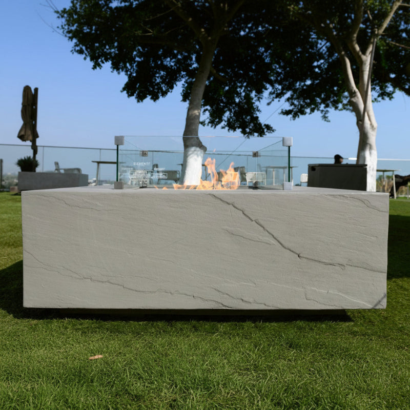 Elementi Plus Capertee Glass Fiber Reinforced Concrete Outdoor Fire Pit Table