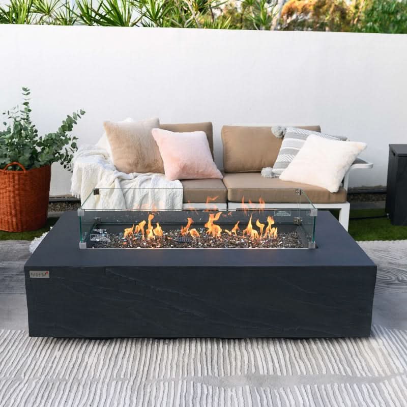 Elementi Plus Cape Town Glass Fiber Reinforced Concrete Outdoor Fire Pit Table