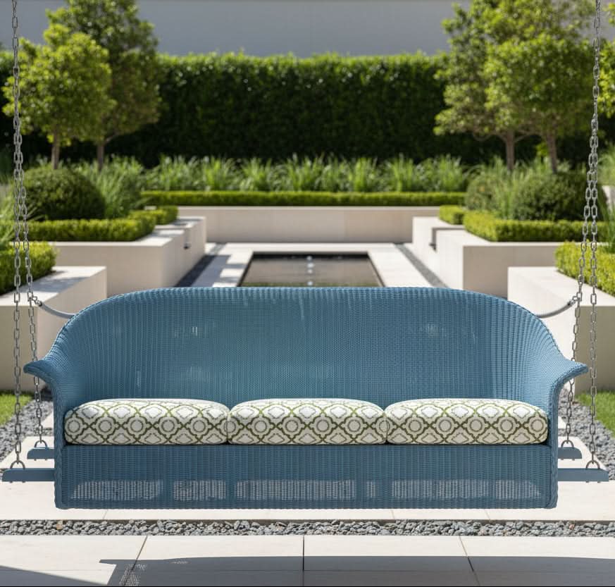 Lloyd Flanders Universal Loom Wicker Outdoor Sofa Swing