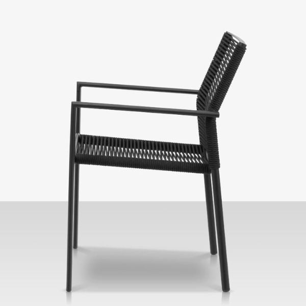 DecoScape Avalon Aluminum Rope Dining Arm Chair