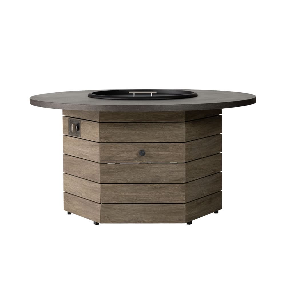 Lloyd Flanders Frontier Aluminum Outdoor 48" Hexagonal Fire Table