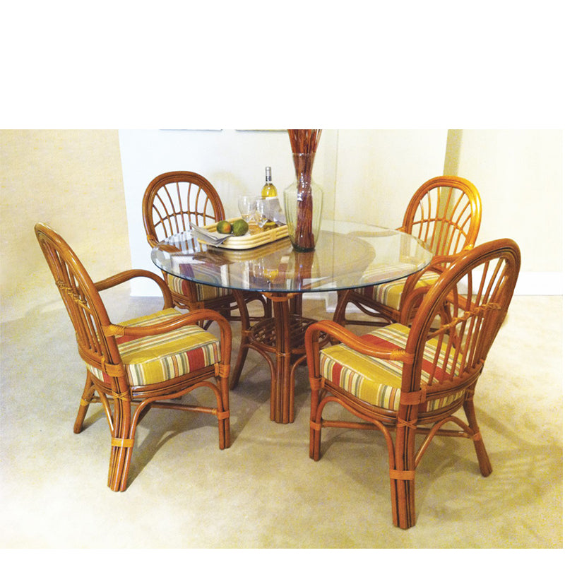 South Sea Rattan Palm Harbor Rattan Indoor Dining Set