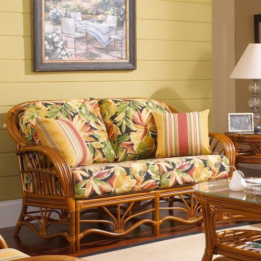 South Sea Rattan Palm Harbor Rattan Indoor Loveseat