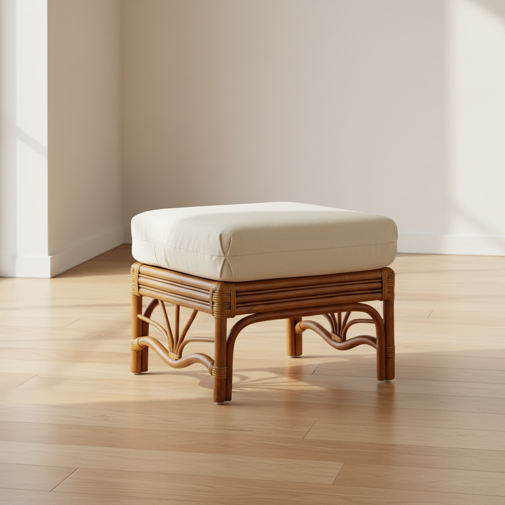 South Sea Rattan Palm Harbor Rattan Indoor Ottoman