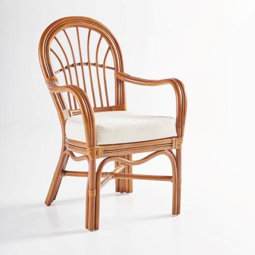 South Sea Rattan Palm Harbor Indoor Dining Arm Chair