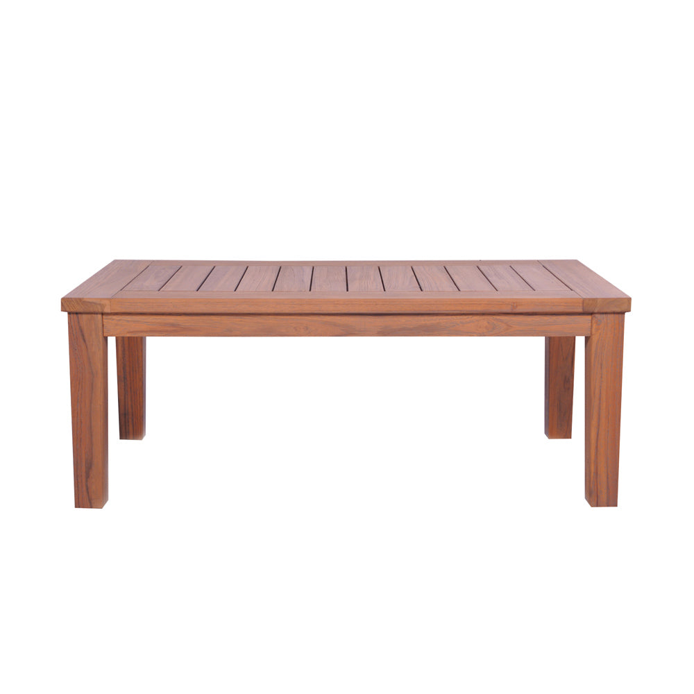 Lloyd Flanders Teak Outdoor 45" Rectangular Tapered Leg Cocktail Table