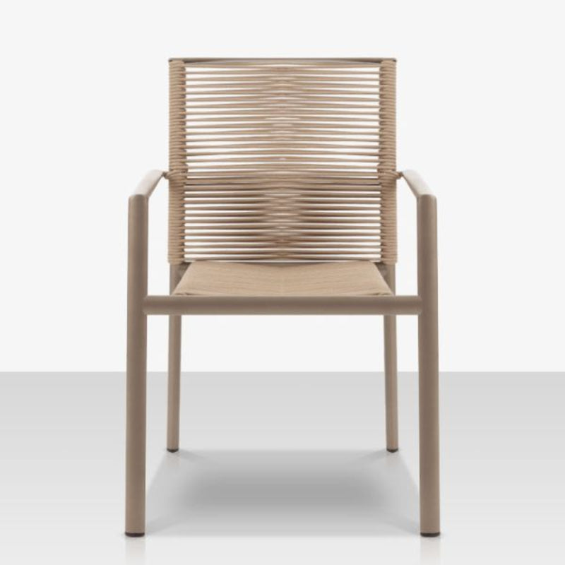 DecoScape Avalon Aluminum Rope Outdoor Dining Arm Chair