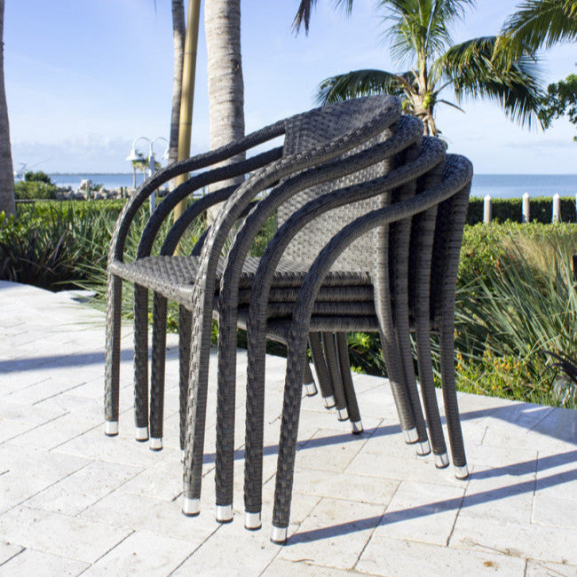 Hospitality Rattan Spectrum Stackable Woven Armchair Set of 2