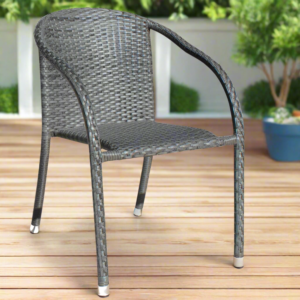 Hospitality Rattan Spectrum Stackable Woven Armchair Set of 2