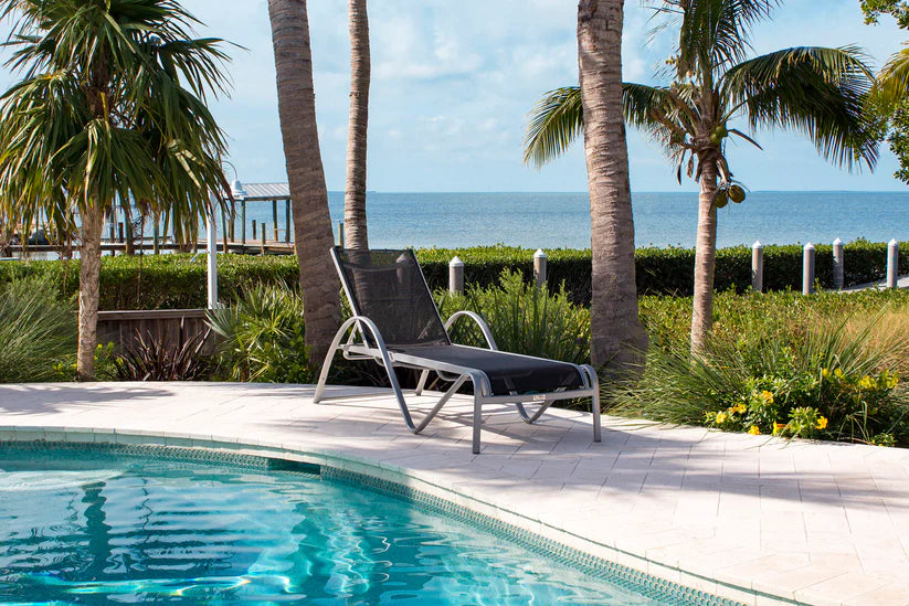 Hospitality Rattan Spectrum Aluminum Outdoor Stackable Chaise Lounge